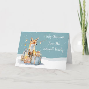 Watercolour Fox Holiday Card