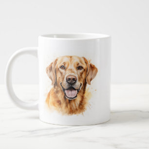 Watercolour Golden Labrador Retriever Dog Large Coffee Mug