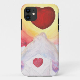 Watercolour Heart Love floating above mountains Case-Mate iPhone Case