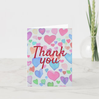 Watercolour Hearts Invitation
