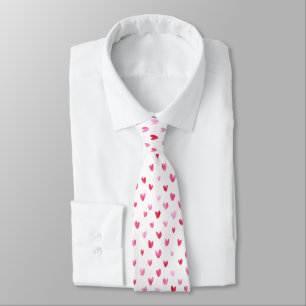 Watercolour hearts - Transparent Tie