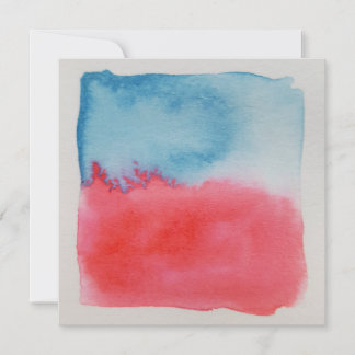 Watercolour Horizons Red Blue Customisable Card