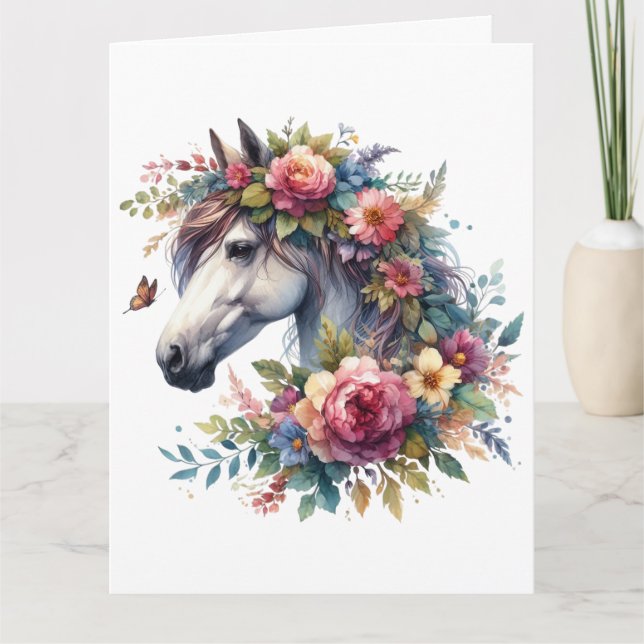 Watercolour Horse Card (Front)