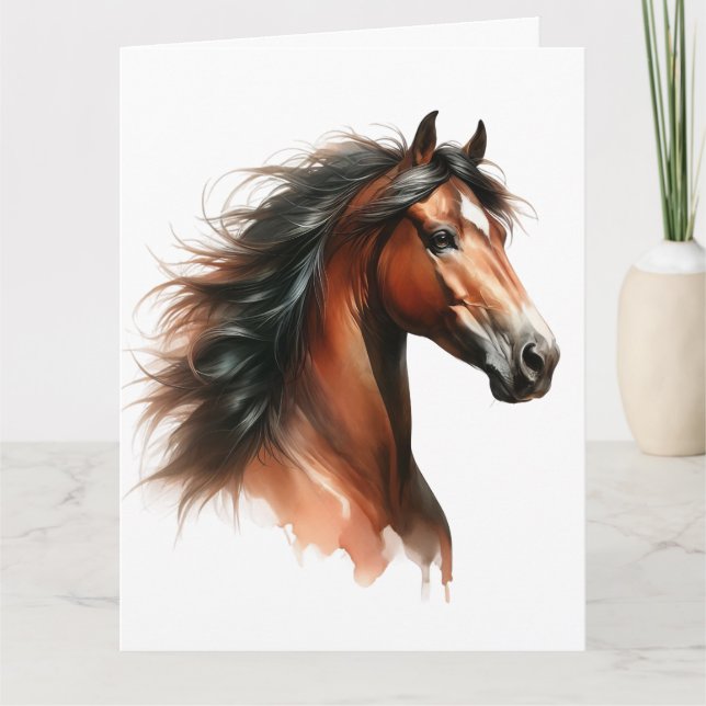 Watercolour Horse Card (Front)