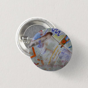 Watercolour Hummingbird Badge Pin