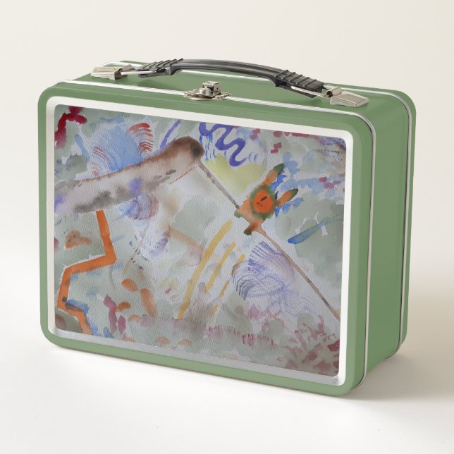 Watercolour Hummingbird Metal Lunchbox (Front)
