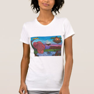 Watercolour Illustration Fantasy Rose Dimension T-Shirt