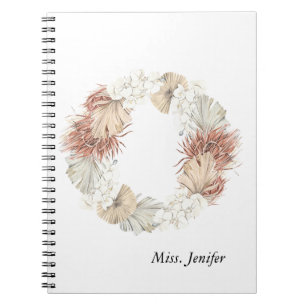 Watercolour Inspirational teacher gift Notebook