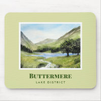 Watercolour Landscape Painting of Lake Buttermere