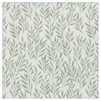 Watercolour Leaves Pattern Fabric