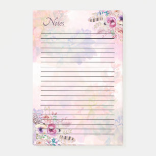 Watercolour Lined Notes Post-it Pad