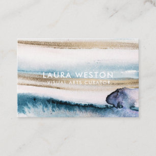 Watercolour Marble Modern Artistic Business Card