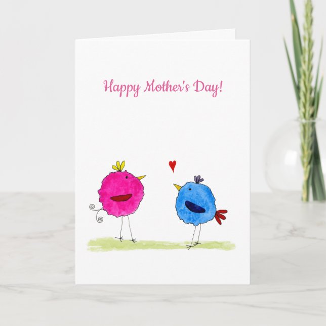 Watercolour Mother's Day card (Front)