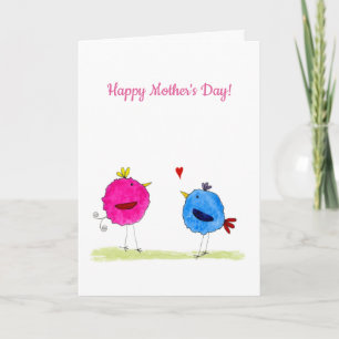 Watercolour Mother's Day card