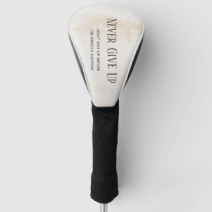 Watercolour Motivation Quote Golf Head Cover