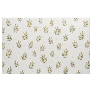 Watercolour Olive Branch Fabric