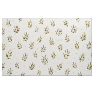 Watercolour Olive Branch Fabric
