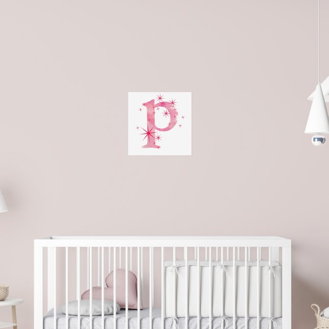 Watercolour P Poster (Nursery 2)