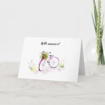 Watercolour painted illustration card