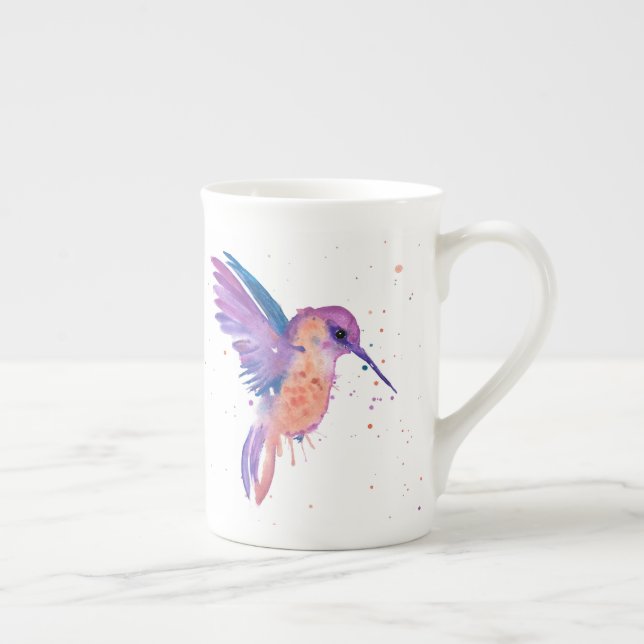 Watercolour Painting Hummingbird Mug (Right)