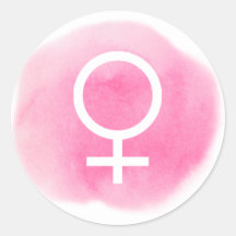 Watercolour Pastel Venus Symbol Stickers