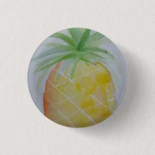 Watercolour Pineapple Badge