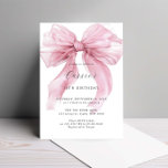 Watercolour Pink Ribbon Bow 16th Birthday Invitation<br><div class="desc">Designed to coordinate with our Pink Ribbon collection,  this birthday invitation features gorgeous silky ribbon in watercolour pink shades. For more advanced customisation of this design,  e.g. changing layout,  font or text size please click the "CUSTOMIZE" button above. Please contact me for any questions!</div>