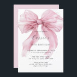 Watercolour Pink Ribbon Bow 16th Birthday Invitation<br><div class="desc">Designed to coordinate with our Pink Ribbon collection,  this birthday invitation features gorgeous silky ribbon in watercolour pink shades. For more advanced customisation of this design,  e.g. changing layout,  font or text size please click the "CUSTOMIZE" button above. Please contact me for any questions!</div>