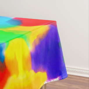 Watercolour Rainbow Coloured Tablecloth