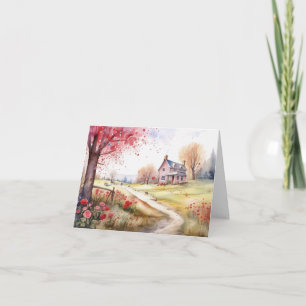 Watercolour Romantic Card
