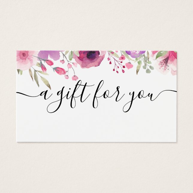 Watercolour Roses Gift Card (Front)