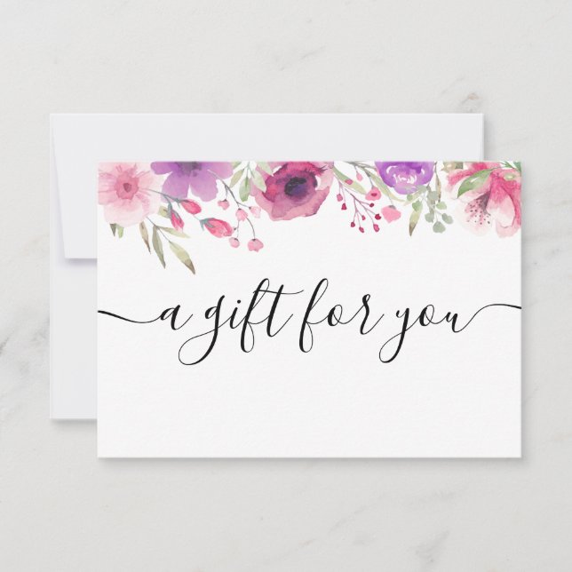 Watercolour Roses Gift Certificate (Front)