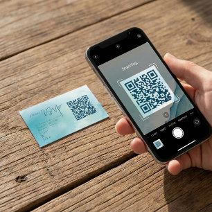 Watercolour Sea and Sand RSVP with QR Code Enclosure Card
