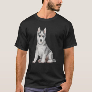 Watercolour Siberian Husky Animal Pet Watercolour T-Shirt