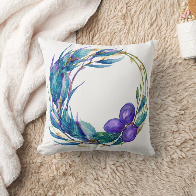 Watercolour sloe weath design cushion (Blanket)