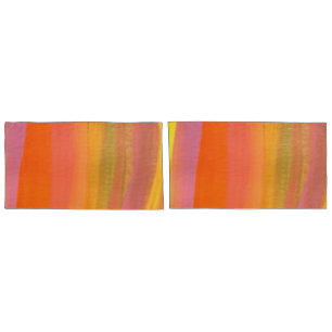 Watercolour stripe pillowcase