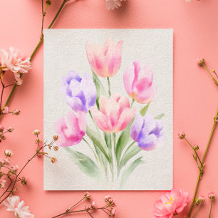 Watercolour Tulips Mother’s Day Card