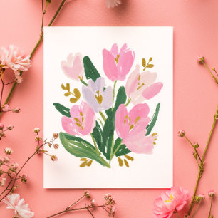 Watercolour Tulips Mother’s Day Card minimal