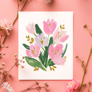 Watercolour Tulips Mother’s Day Card minimal