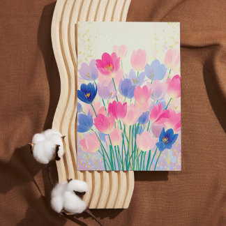 Watercolour Tulips Mother’s Day Card pastel