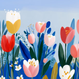 Watercolour Tulips Mother’s Day Hand Painted Holiday Card