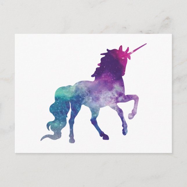 Watercolour Unicorn Postcard (Front)