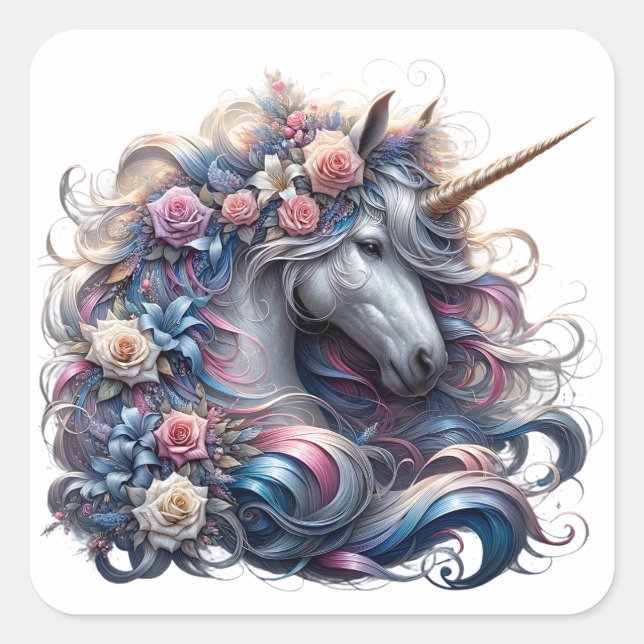 Watercolour Unicorn Stickers (Front)