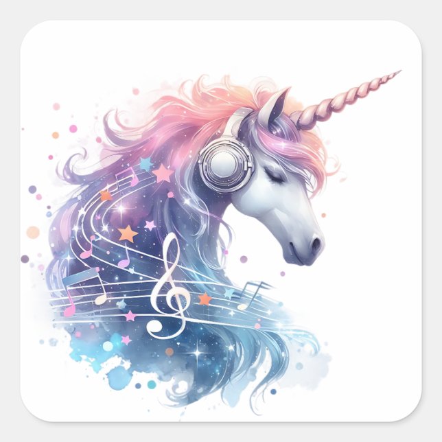 Watercolour Unicorn Stickers (Front)