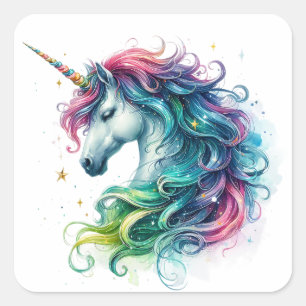 Watercolour Unicorn Stickers