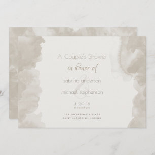 Watercolour Wash in Mushroom by theBarefootBride™ Invitation