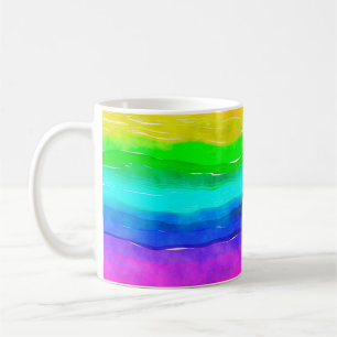 Watercolour watercolor paint wash coffee mug