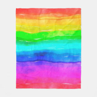Watercolour watercolor paint wash fleece blanket