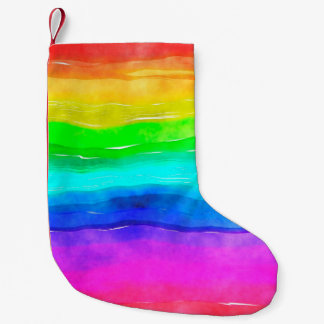 Watercolour watercolor paint wash small christmas stocking