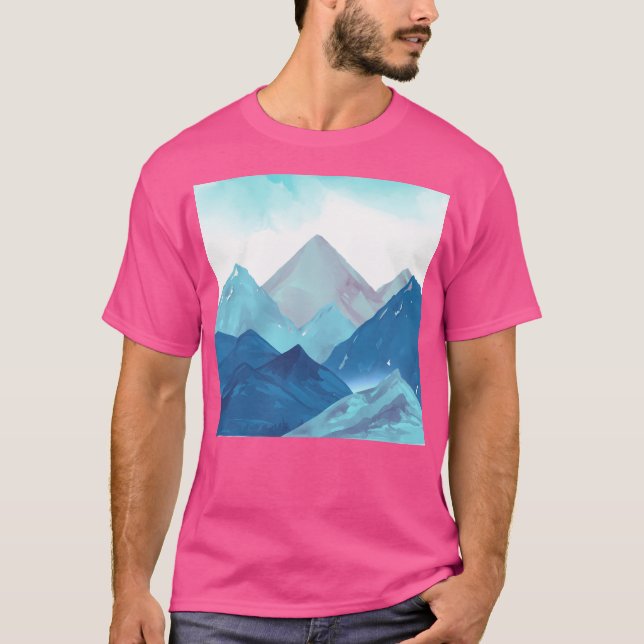 Watercolour - Watercolour Mountains Active T-Shirt (Front)